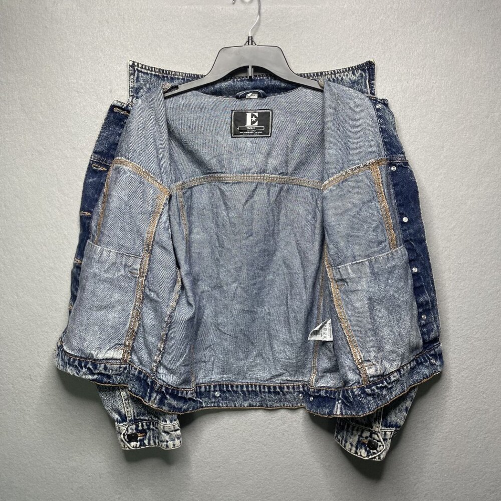 Elton John Womens Acid Wash Denim Jean Jacket S Authentic Merch - Picture 3 of 7